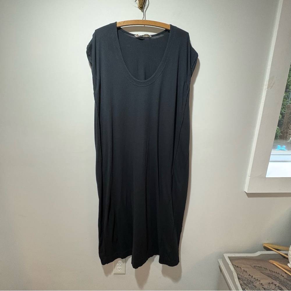Free People Beach Carta Tee Shirt Maxi Dress Black Size Medium Coverup Festival - Picture 2 of 15